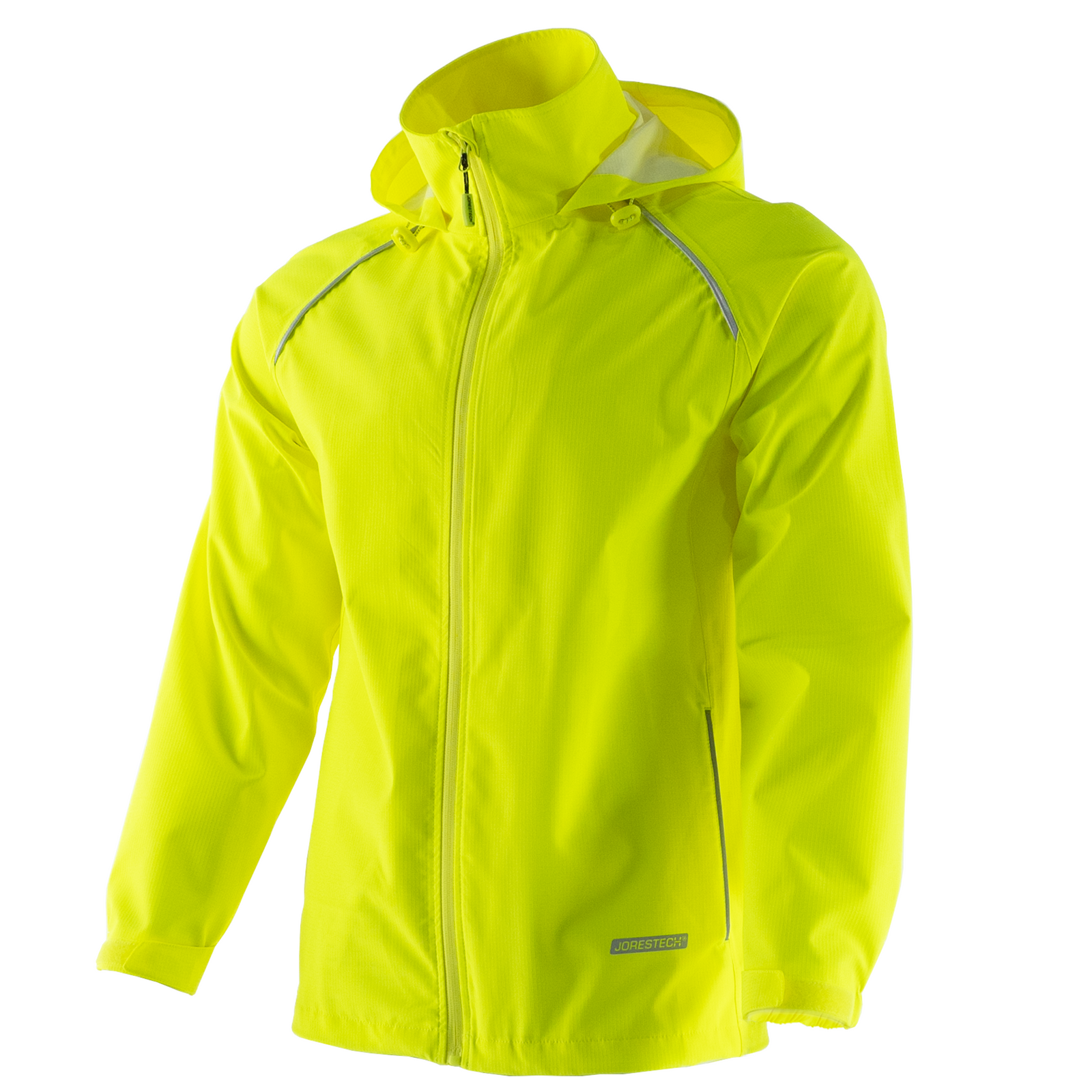 Hi Vis Waterproof Ripstop Jacket with Reflective Heat Transfer Tapes