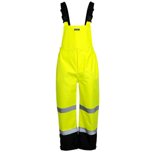 Hi vis waterproof safety overall pants with reflective stripes for workers