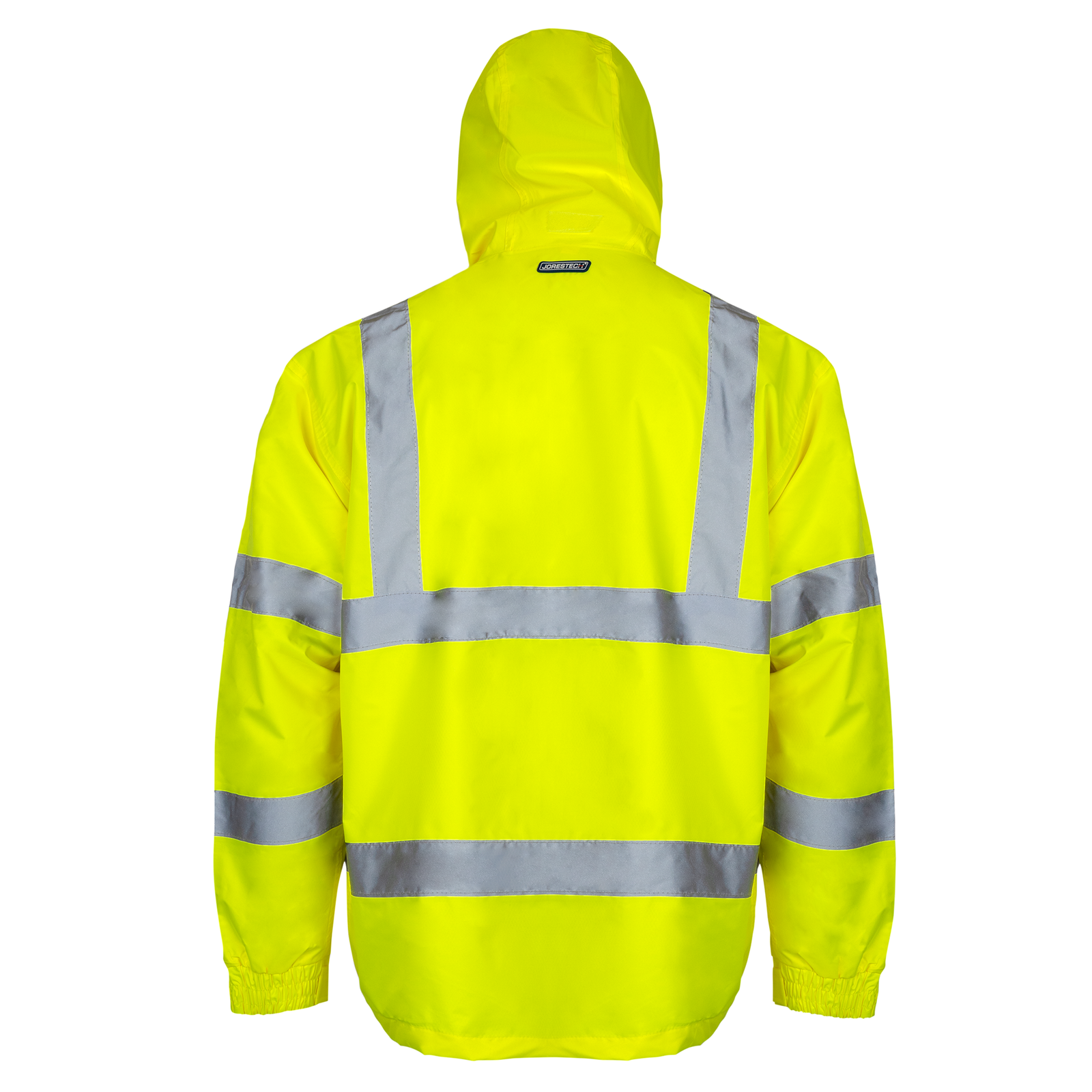 Hi-Vis Yellow Rain Jacket with 2