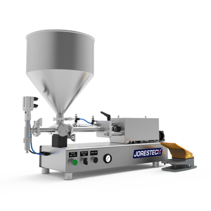  high viscosity table top paste piston filling machine 316SS  with foot pedal by JORES TECHNOLOGIES®
