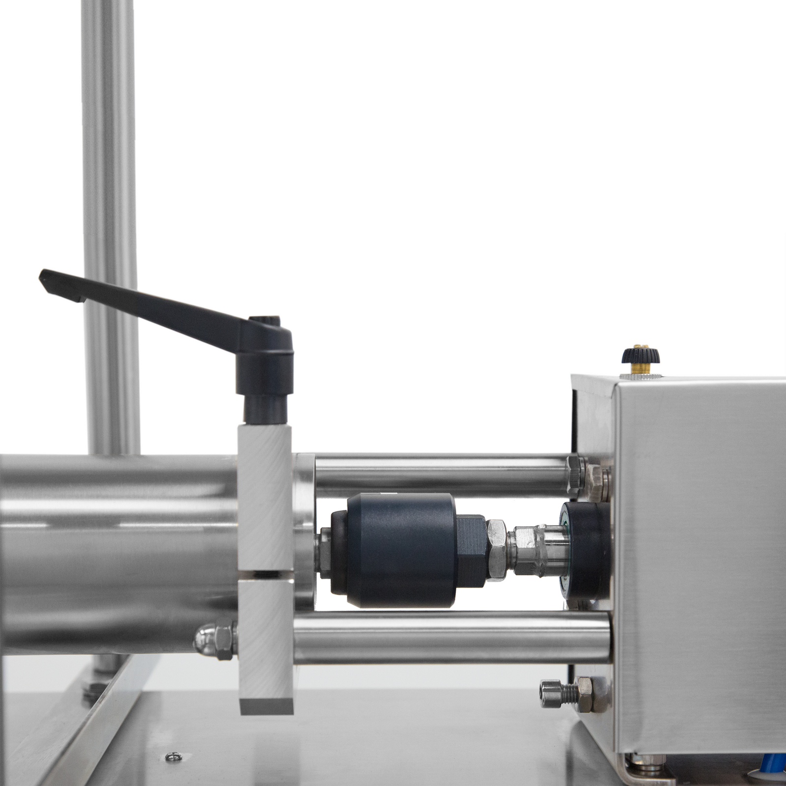 Detail shot of the rotary valve pneumatic activator