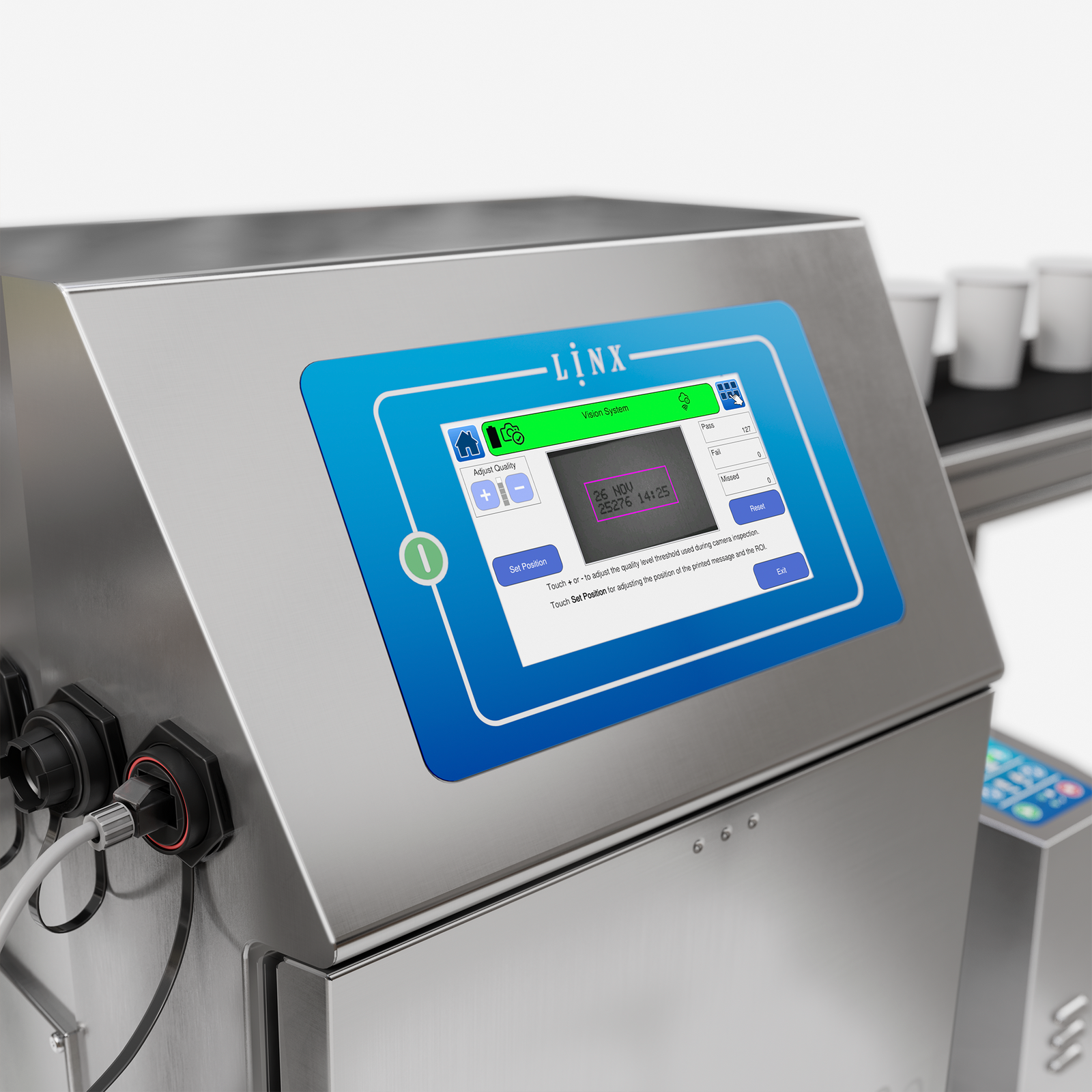 LINX Continuous inkjet printer 9800 series front panel