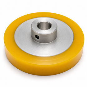 Large Silicone Pressing Wheel part for continuous band sealers by JORES TECHNOLOGIES front side