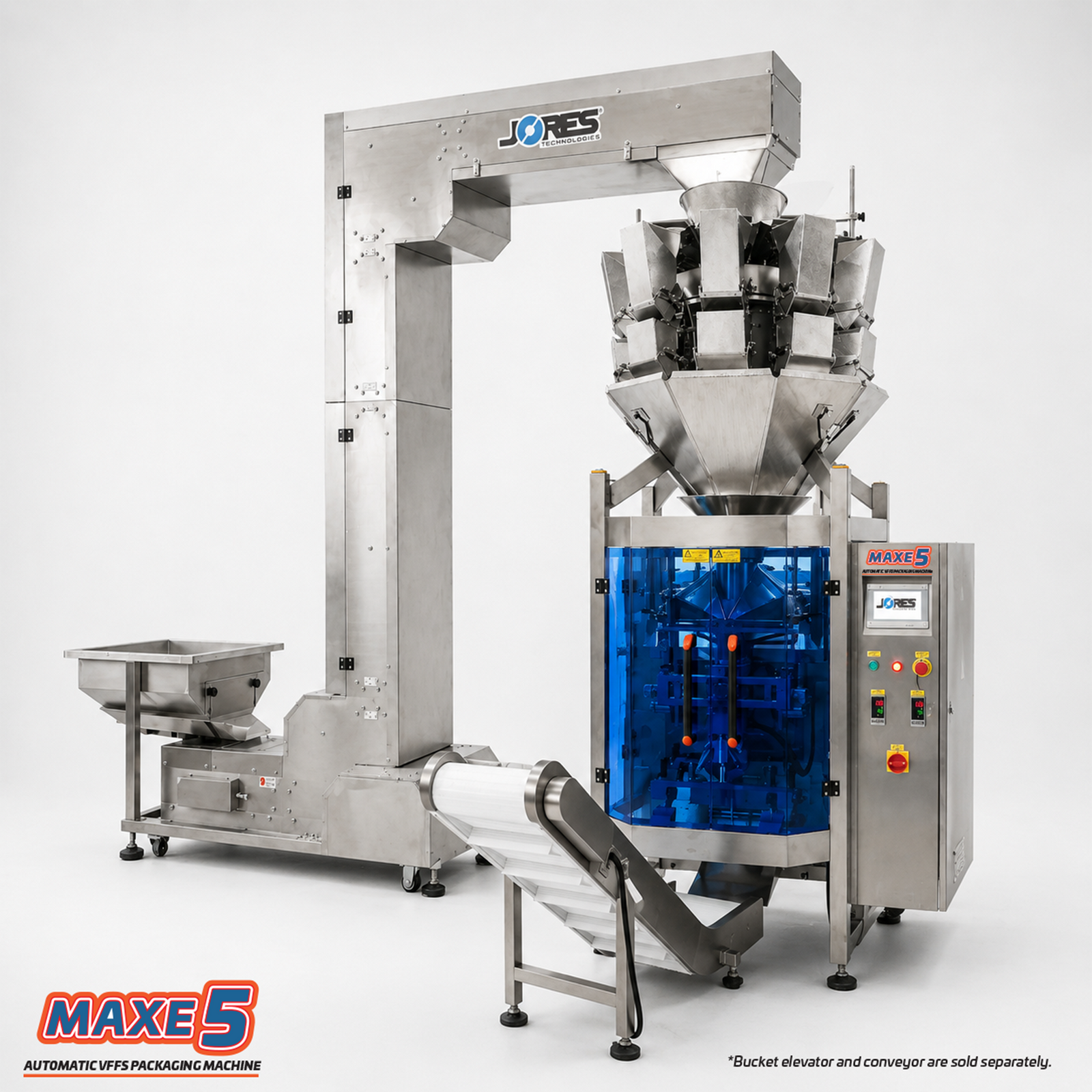 Automatic Vertical Packaging Machine with 10-Head 1.6L Multihead Weigher MAXE-5-W