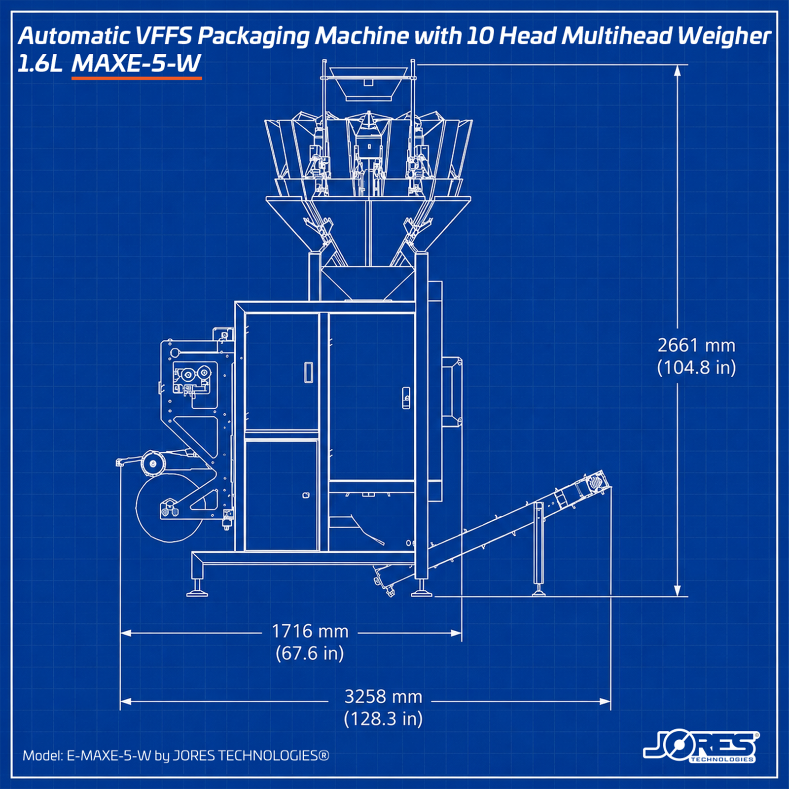 Automatic Vertical Packaging Machine with 10-Head 1.6L Multihead Weigher MAXE-5-W