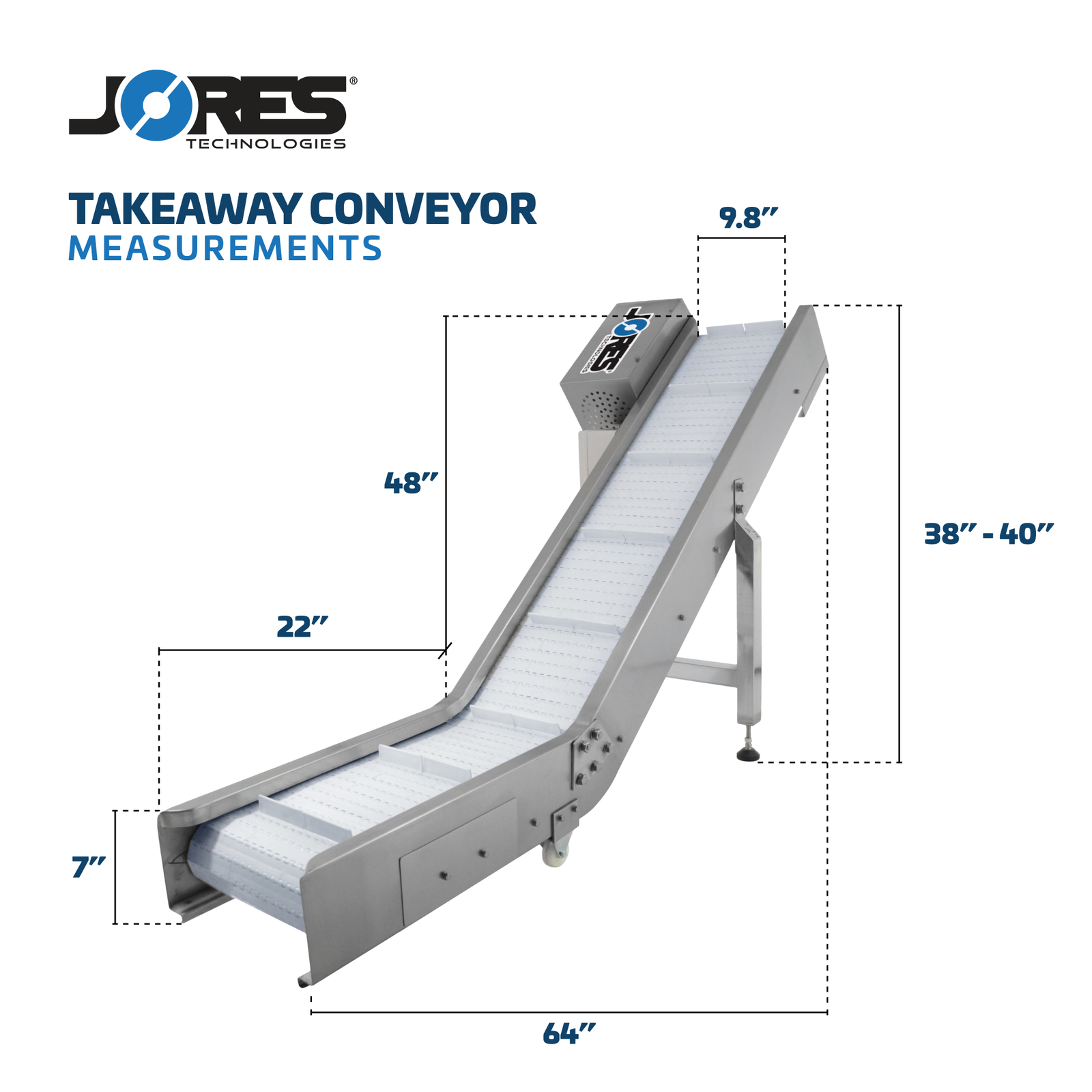 Motorized Take Away Incline Conveyor