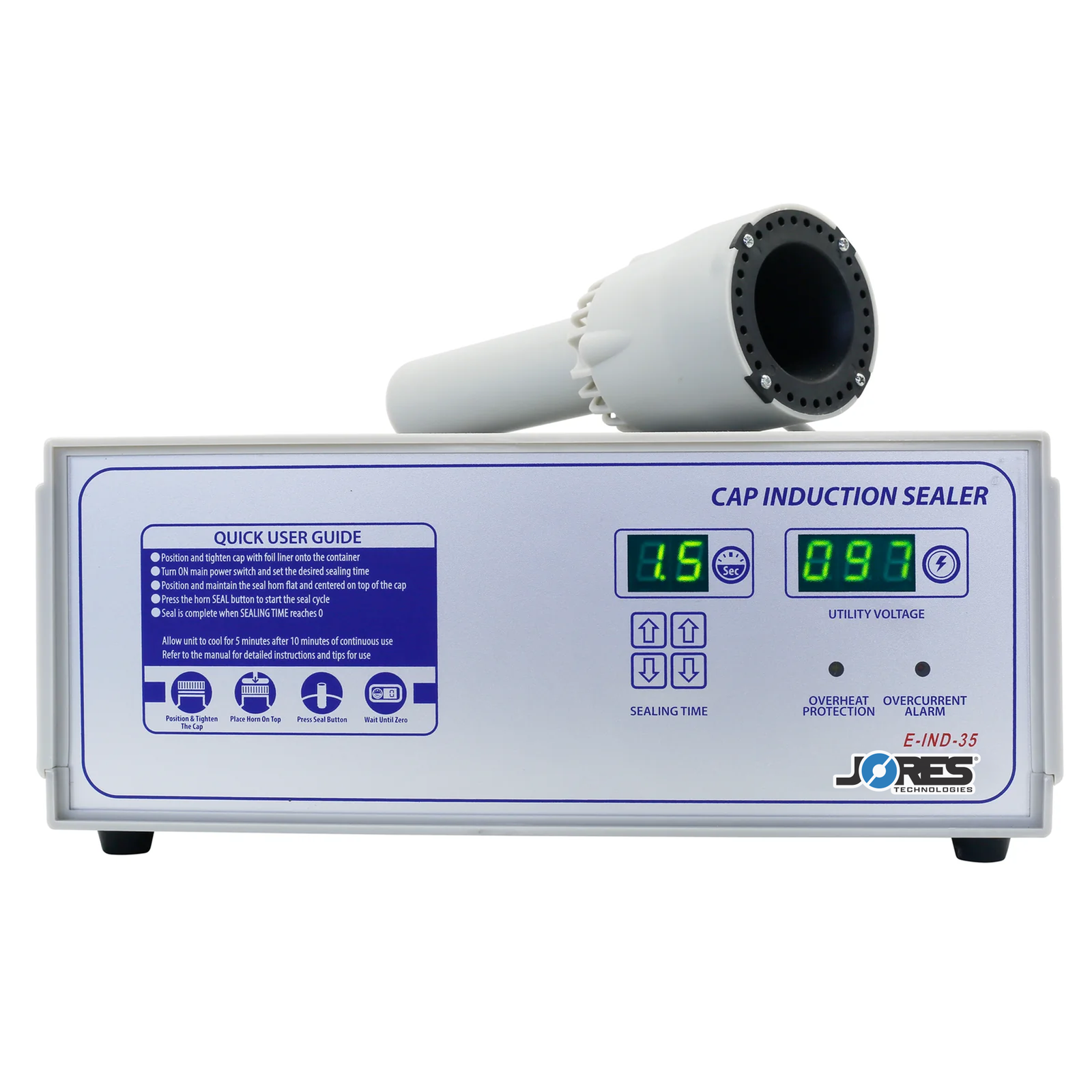 Jorestech handheld induction machine for caps