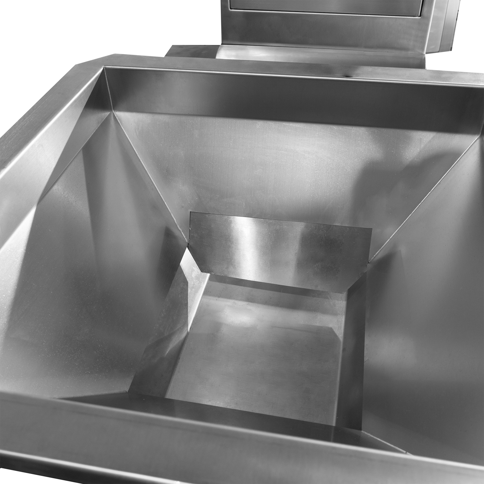 Stainless Steel Motorized Bucket Elevator with a vibrating feeder