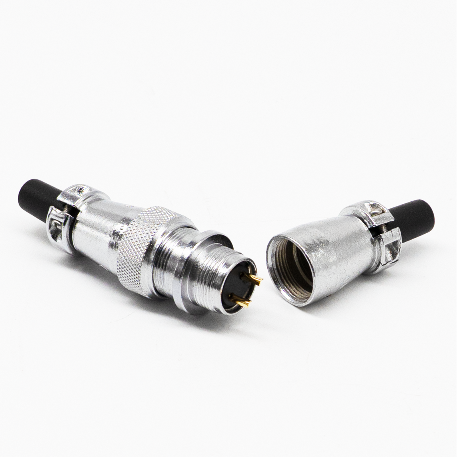 Metal Circular Connector – 2-Pin Male and Female Cable Plug Set