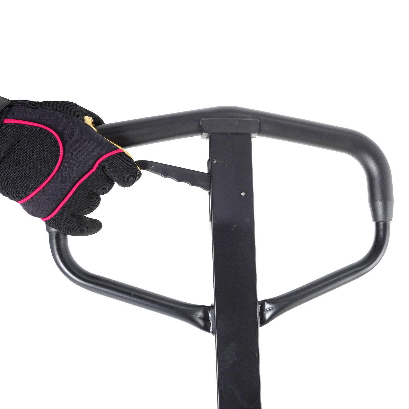 Close up of the handle of the pallet jack truck for 5500 Lbs or 2500 Kg by JORES TECHNOLOGIES