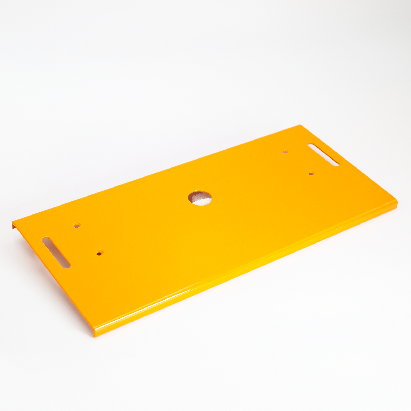 Yellow painted connecting plate of bracket 