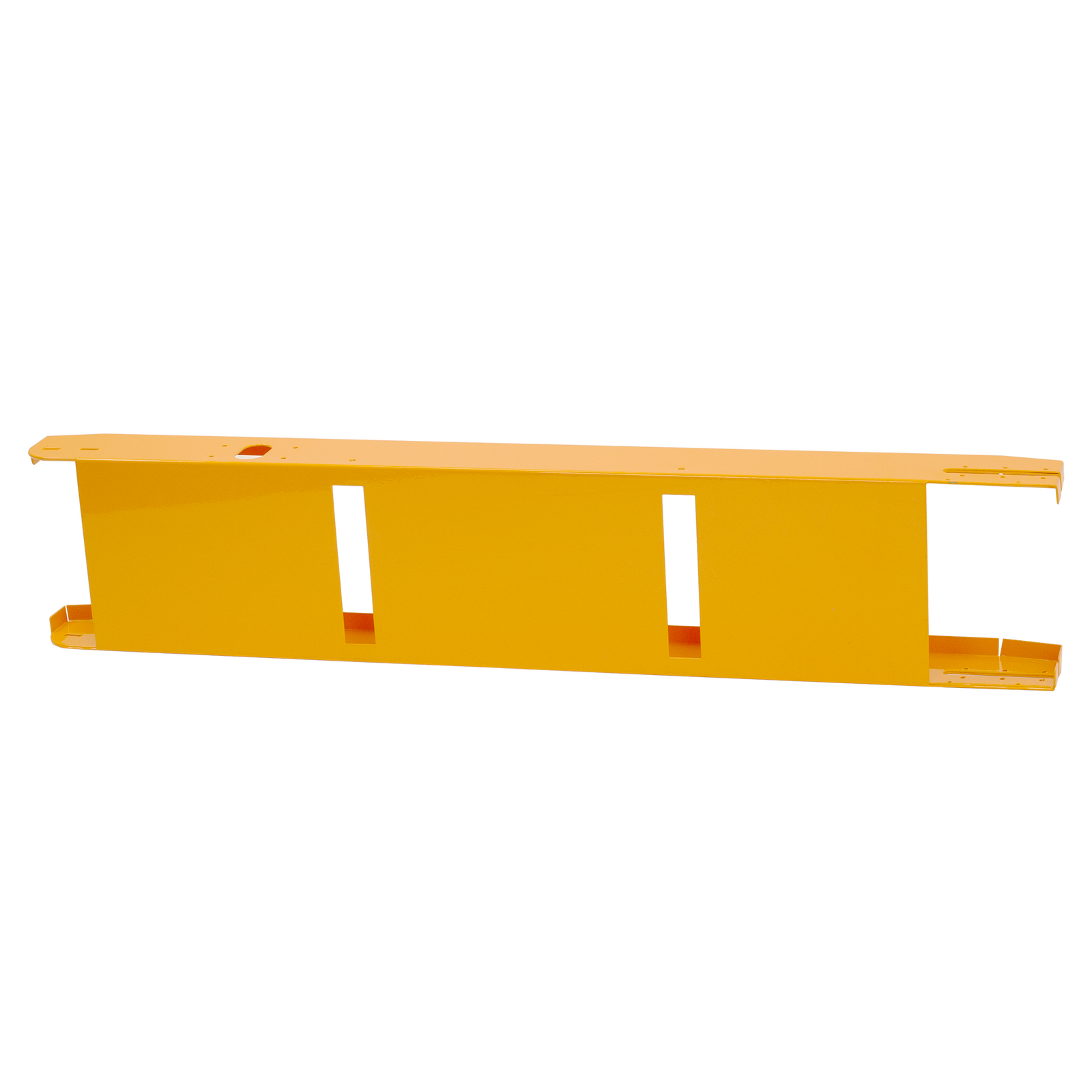 Yellow painted conveyor table frame part for a continuous band sealer
