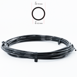 Polyurethane (PU) Pneumatic Tubing Black, Roll 10mm x 6.5mm x 5m (16.4ft)