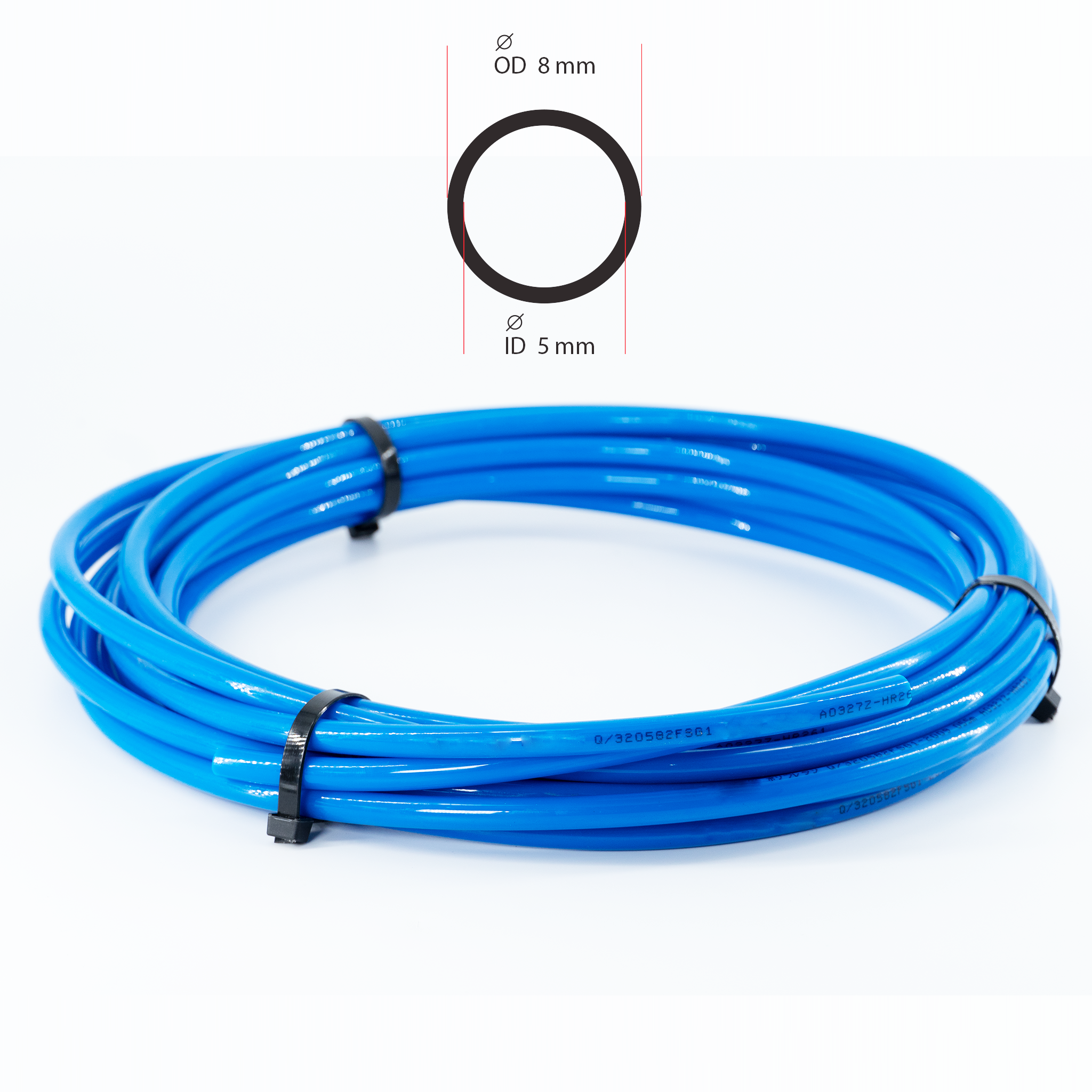GASHER 1/4" X 100FT Polyurethane Air Hose With Coupler - Blue PU Hose For Air Compressors & Tools