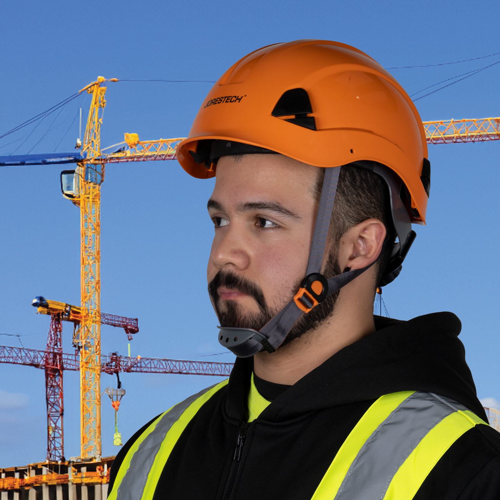 Rescue Hard Hat with Adjustable 6 Point Suspension