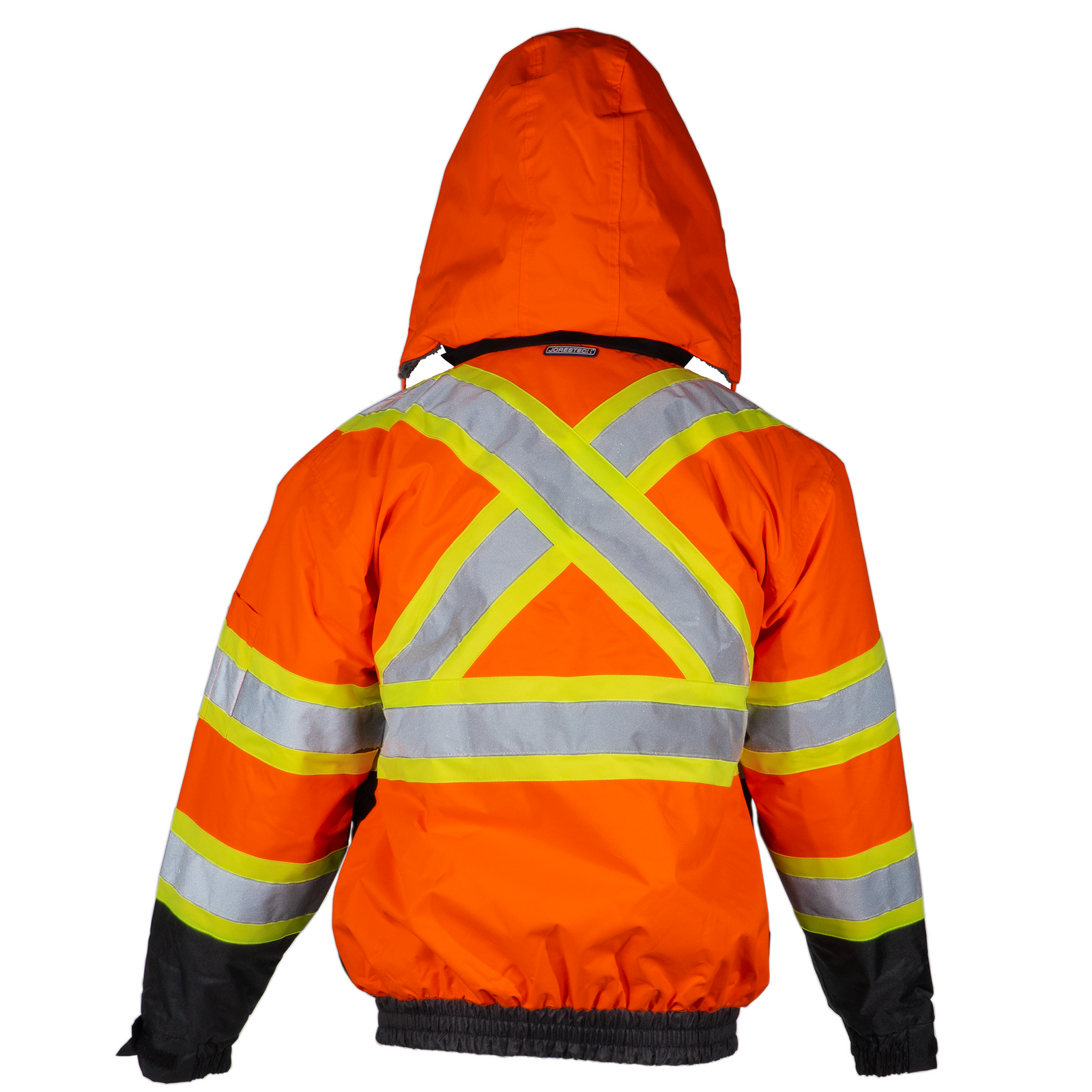 Hi-Vis X-Back Two-Tone Safety Bomber Jacket with Sherpa Faux Fleece