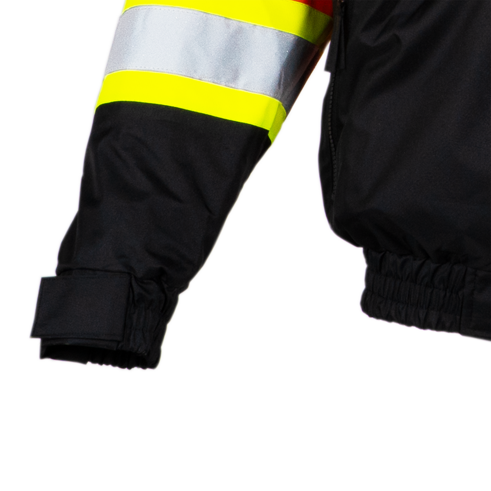 Hi-Vis X-Back Two-Tone Safety Bomber Jacket with Sherpa Faux Fleece