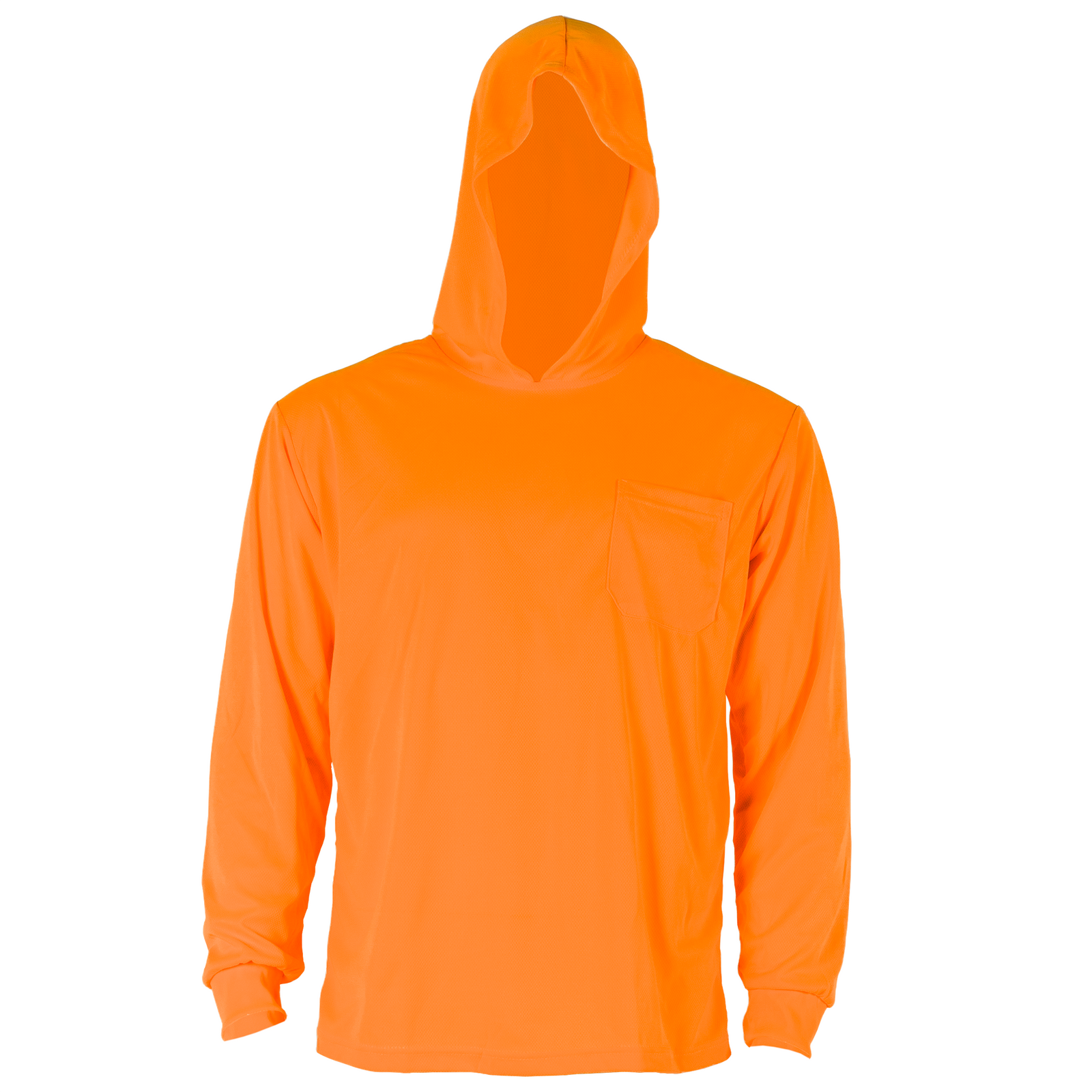 Hi-Vis Safety Long Sleeve Shirt with hoodie