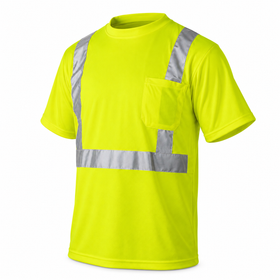 High Visibility Safety T-Shirt with Breathable Mesh Side Panels S-TS-25