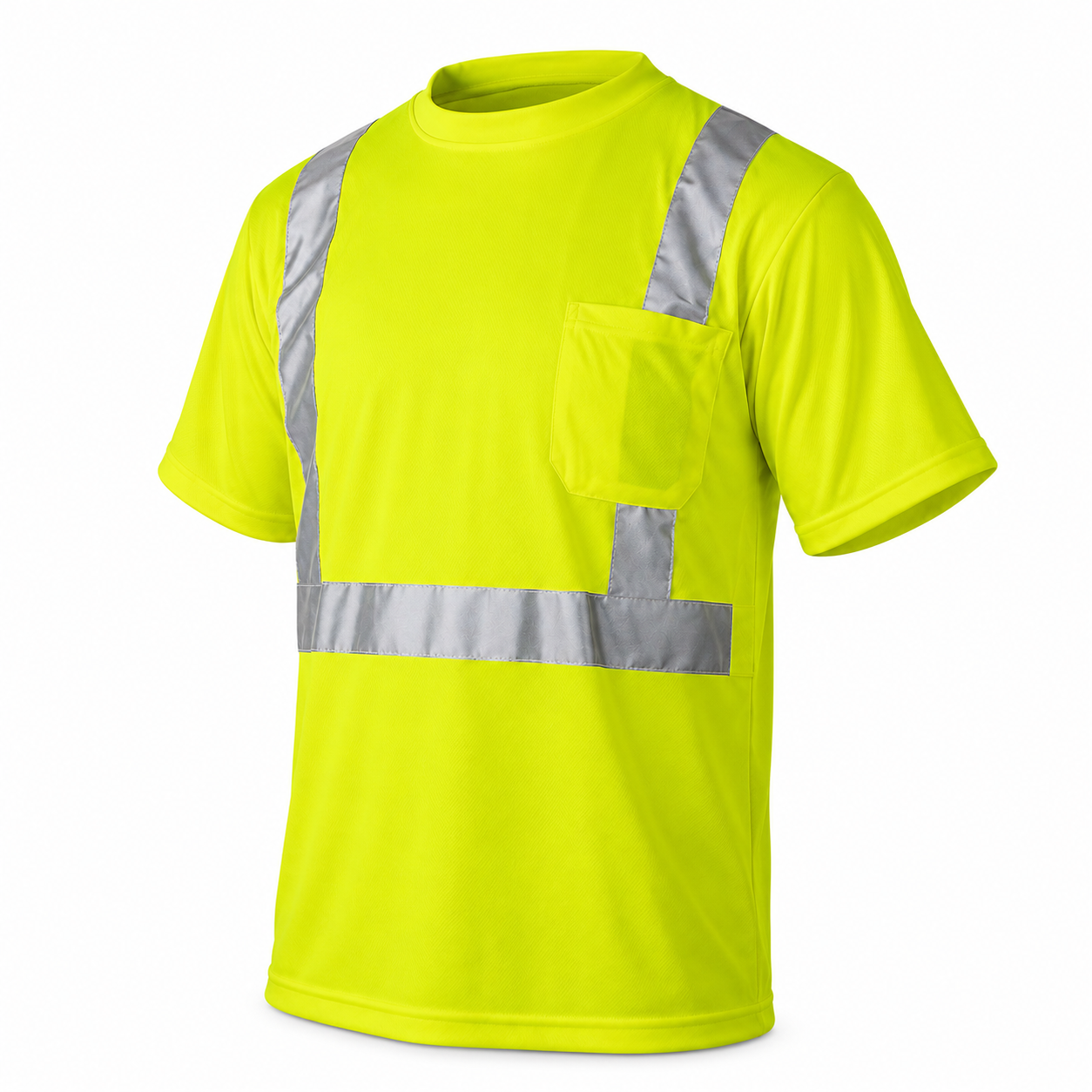 High Visibility Safety T-Shirt with Breathable Mesh Side Panels S-TS-25