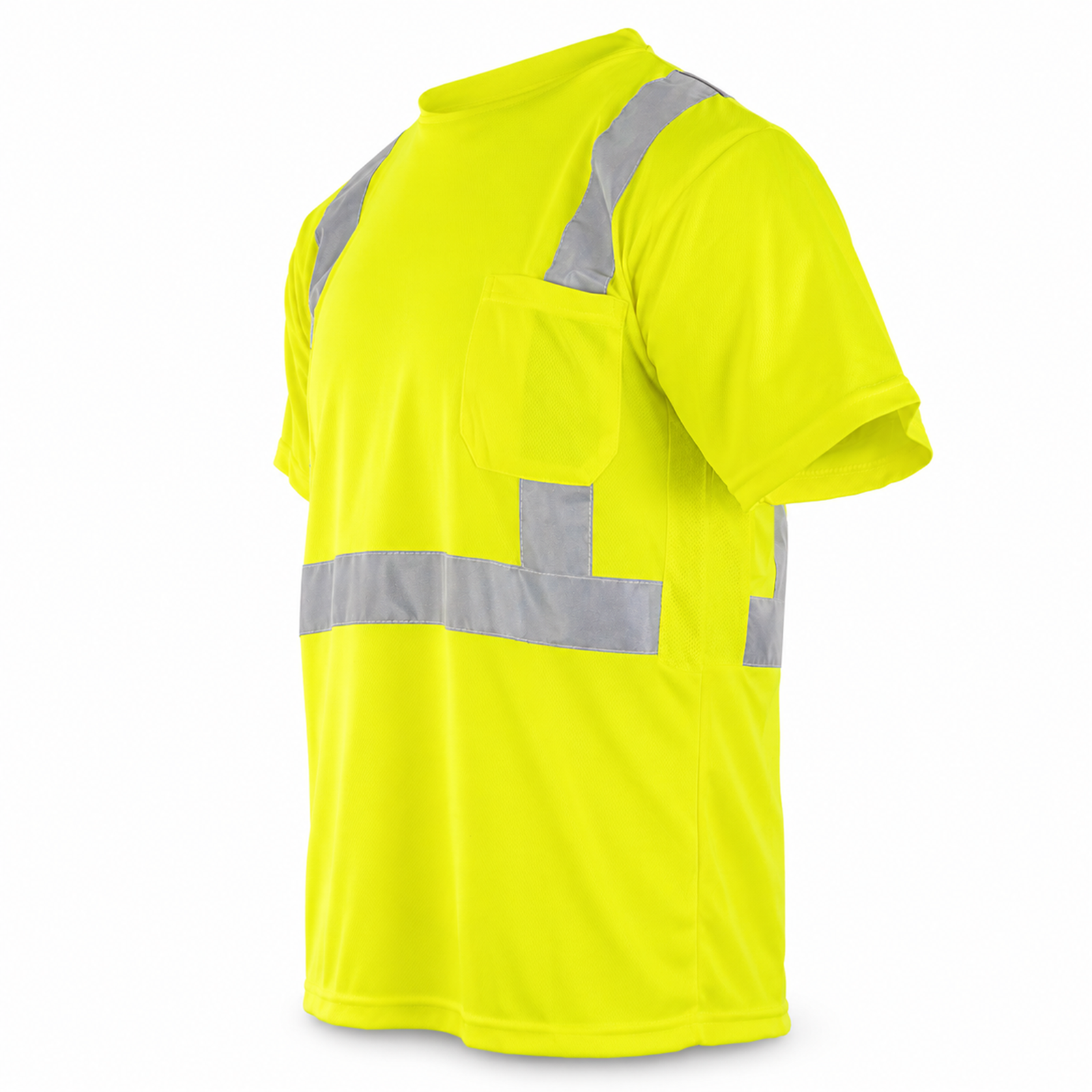 High Visibility Safety T-Shirt with Breathable Mesh Side Panels S-TS-25