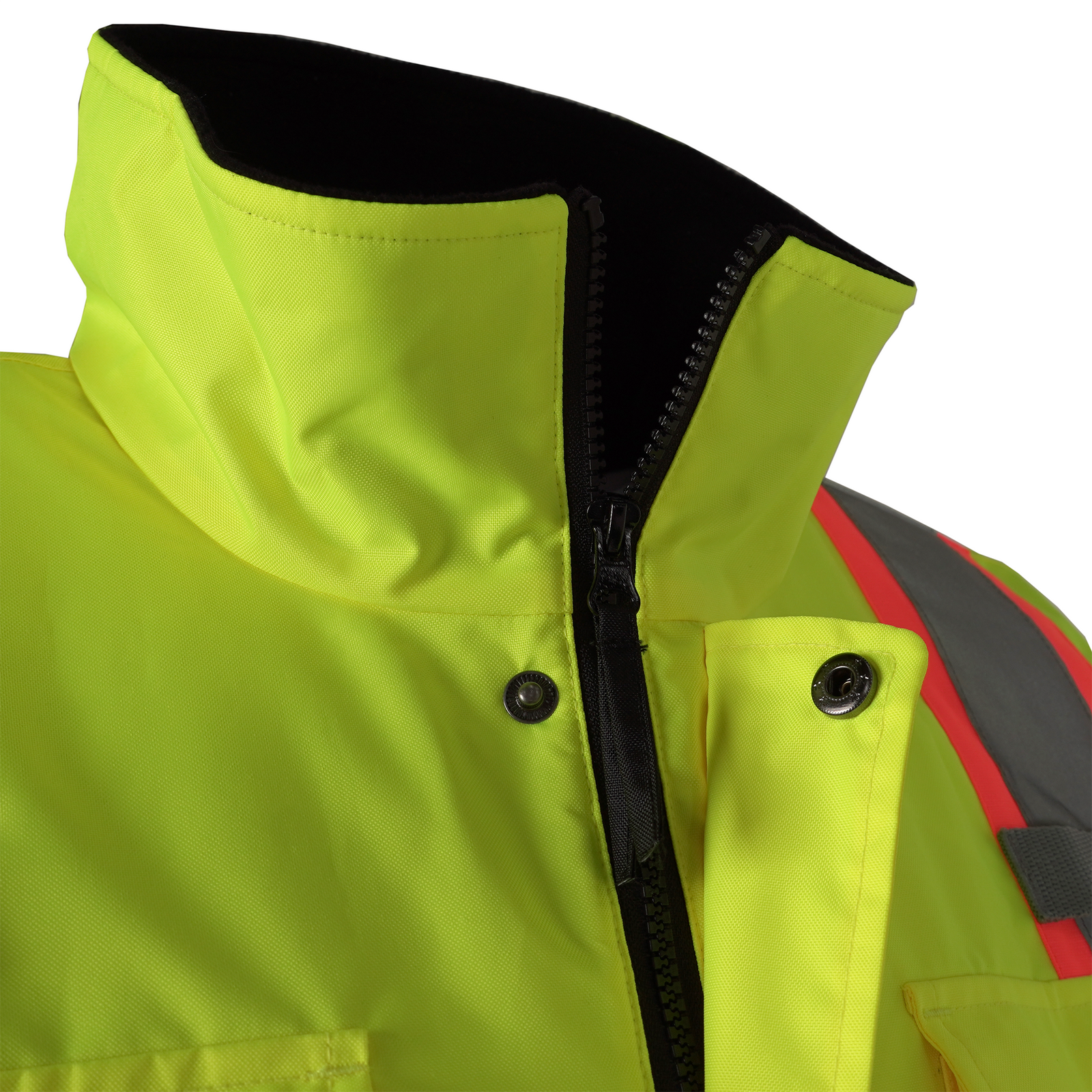 Hi-Vis Two Tone Fleece Insulated Safety Vest with Reflective Strips