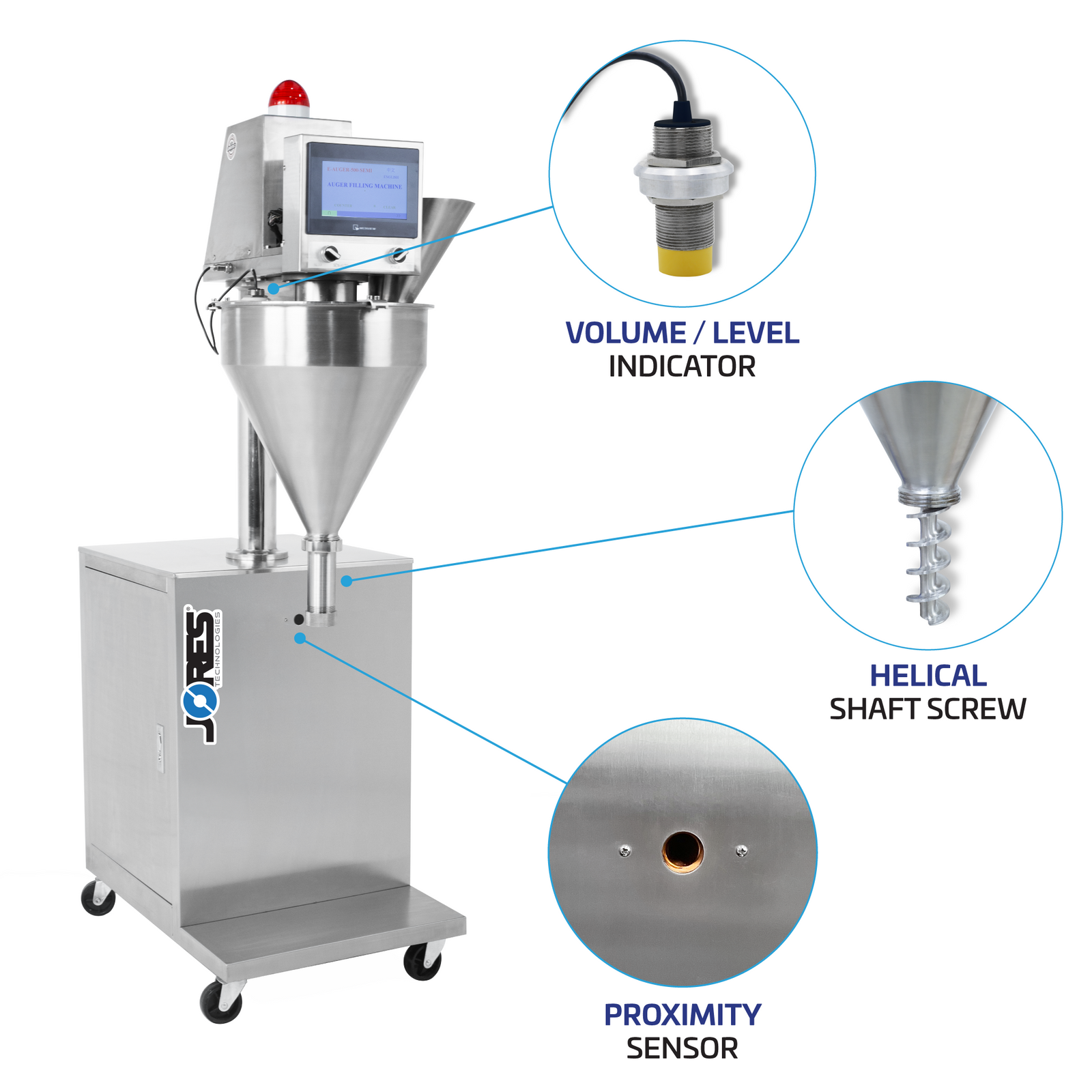 Semi-Automatic Auger Powder Filler- 500 ml