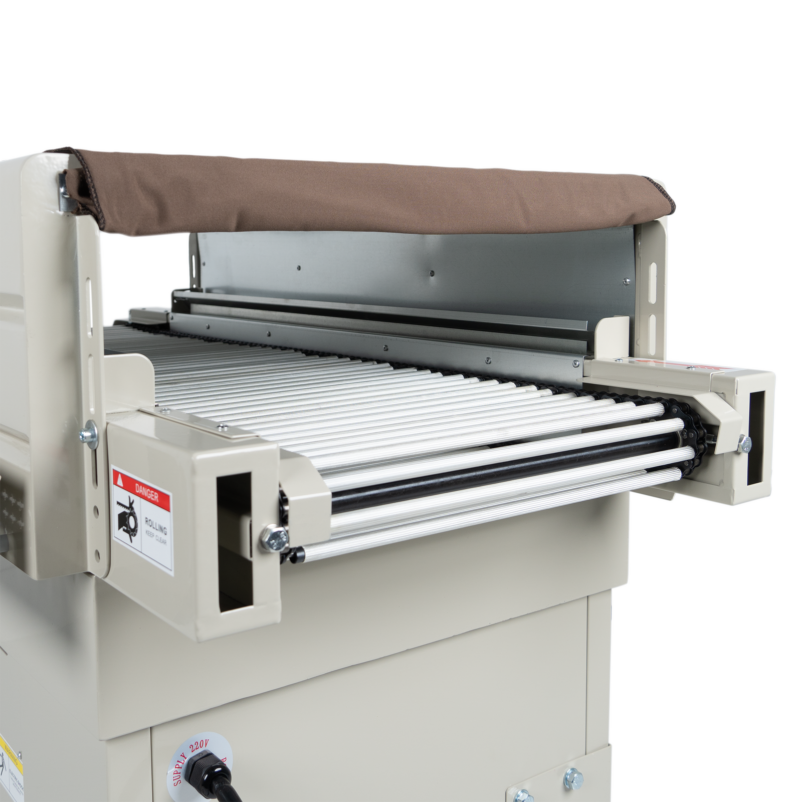 Shrink wrapping heat tunnel with adjustable heat range from 3