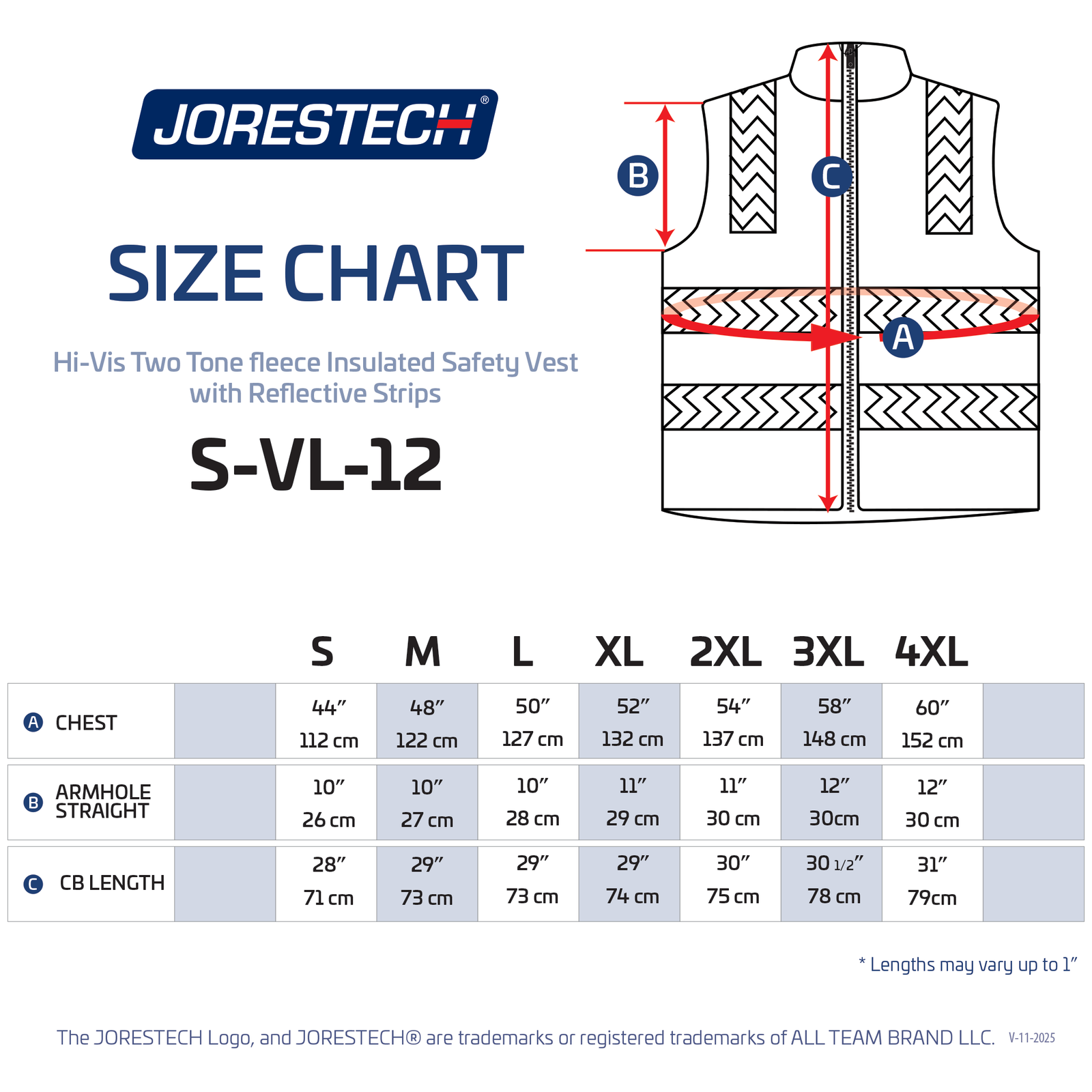 Hi Vis Reversible Insulated Safety Vest with Reflective Thermal Transfer Strips