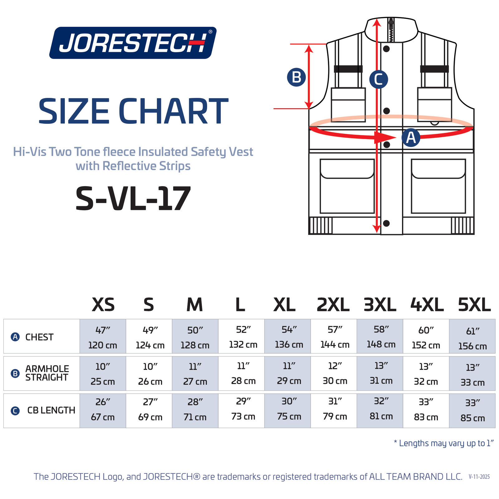 Hi-Vis Two Tone Fleece Insulated Safety Vest with Reflective Strips
