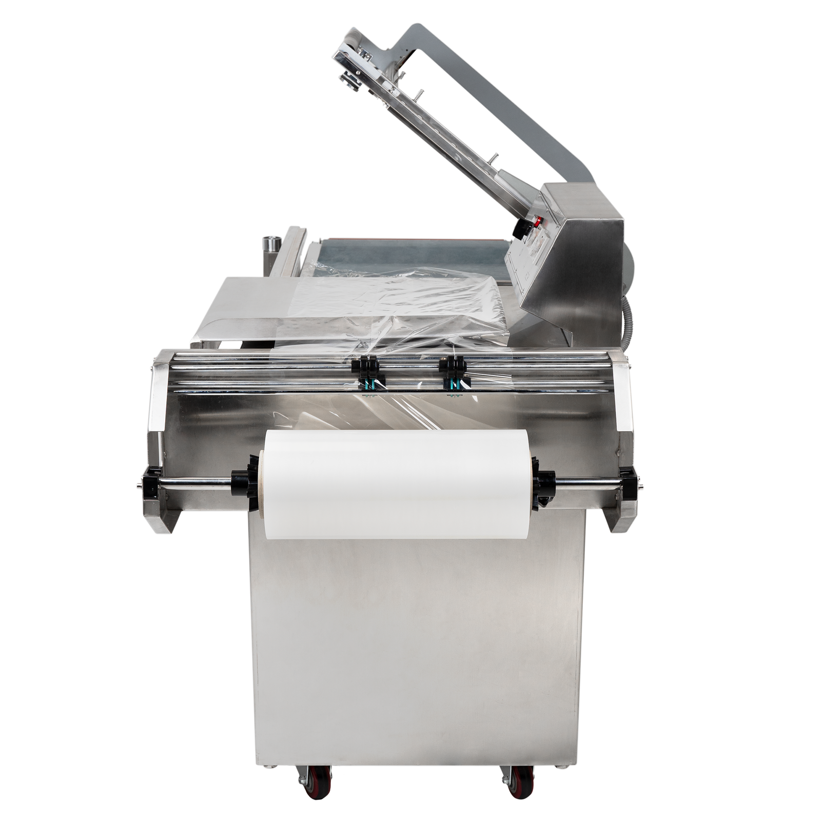Stainless steel semi-automatic L bar heat sealer with conveyor by JORES TECHNOLOGIES® 