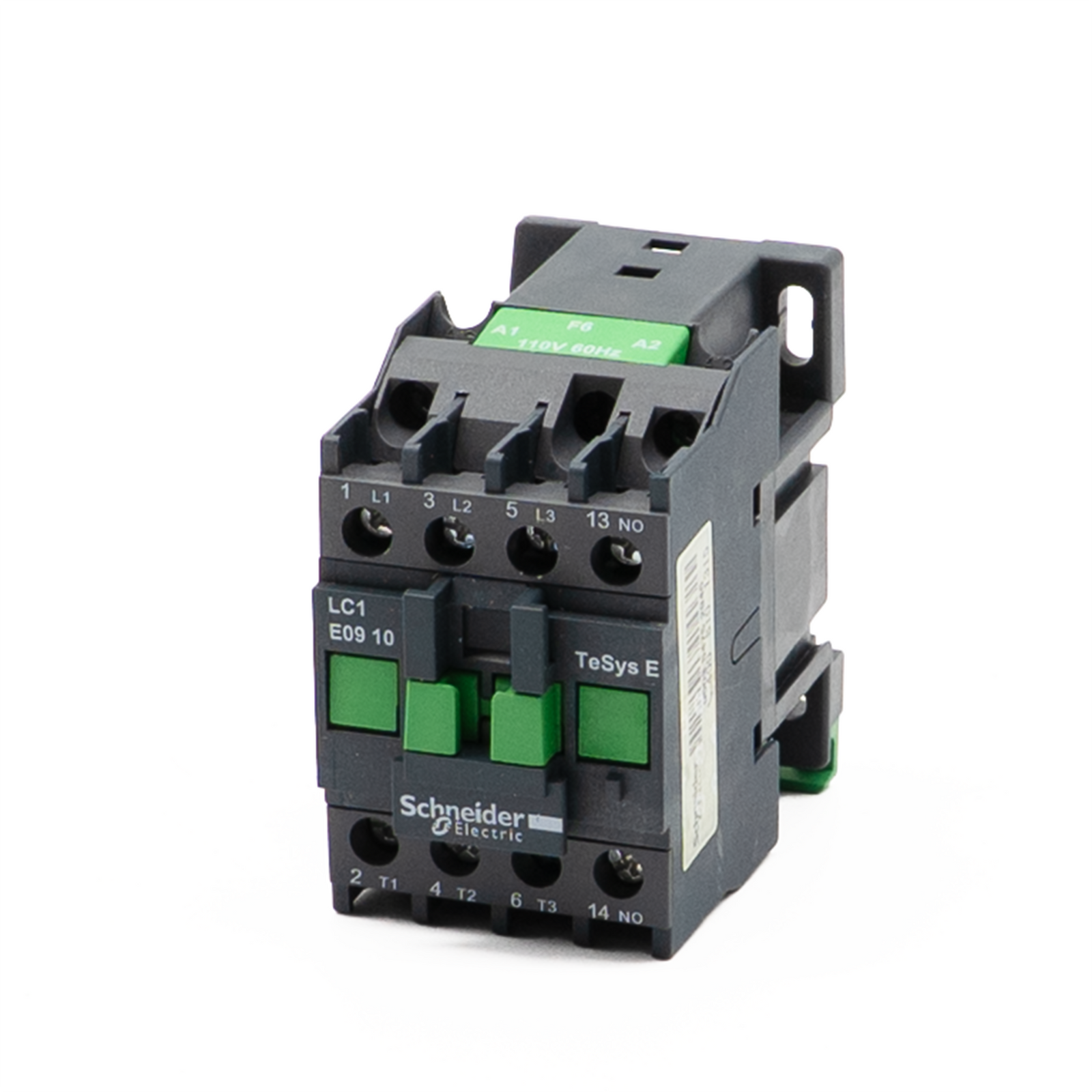 Schneider Electric LC1E0910 Contactor – 3-Pole, 9A, 110V Coil, TeSys E Series 