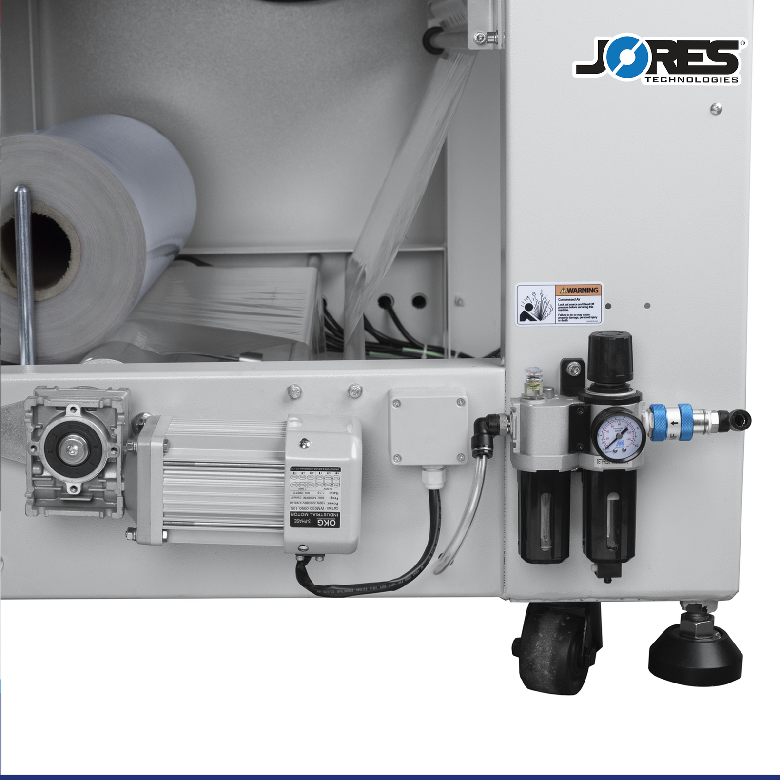 Close-up of the regulator air filter