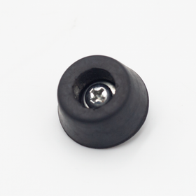 Short rubber foot for continuous band sealers