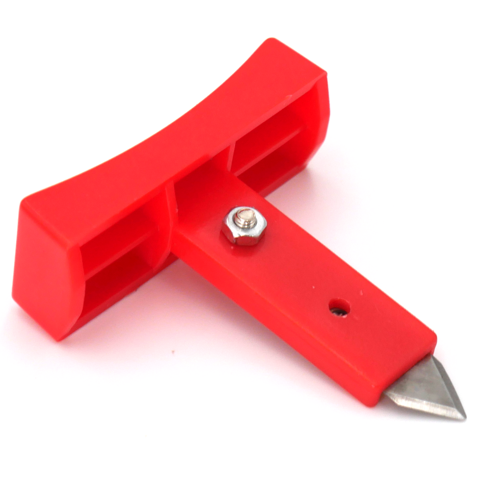 Red T bar Holder with silver metal cutting blade used for  JORES TECHNOLOGIES Manual impulse sealers with cutter