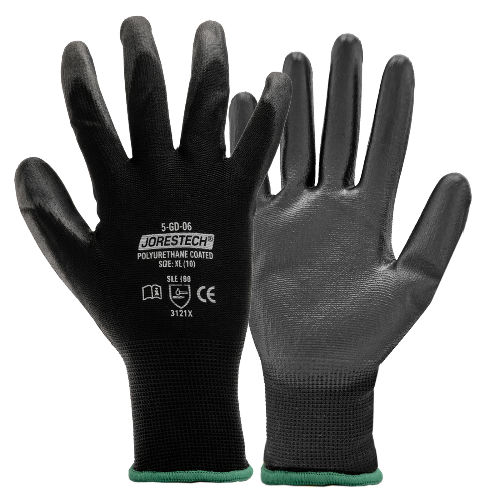 Thin Safety Work Gloves with Polyurethane Dipped Palms – Pack of 12