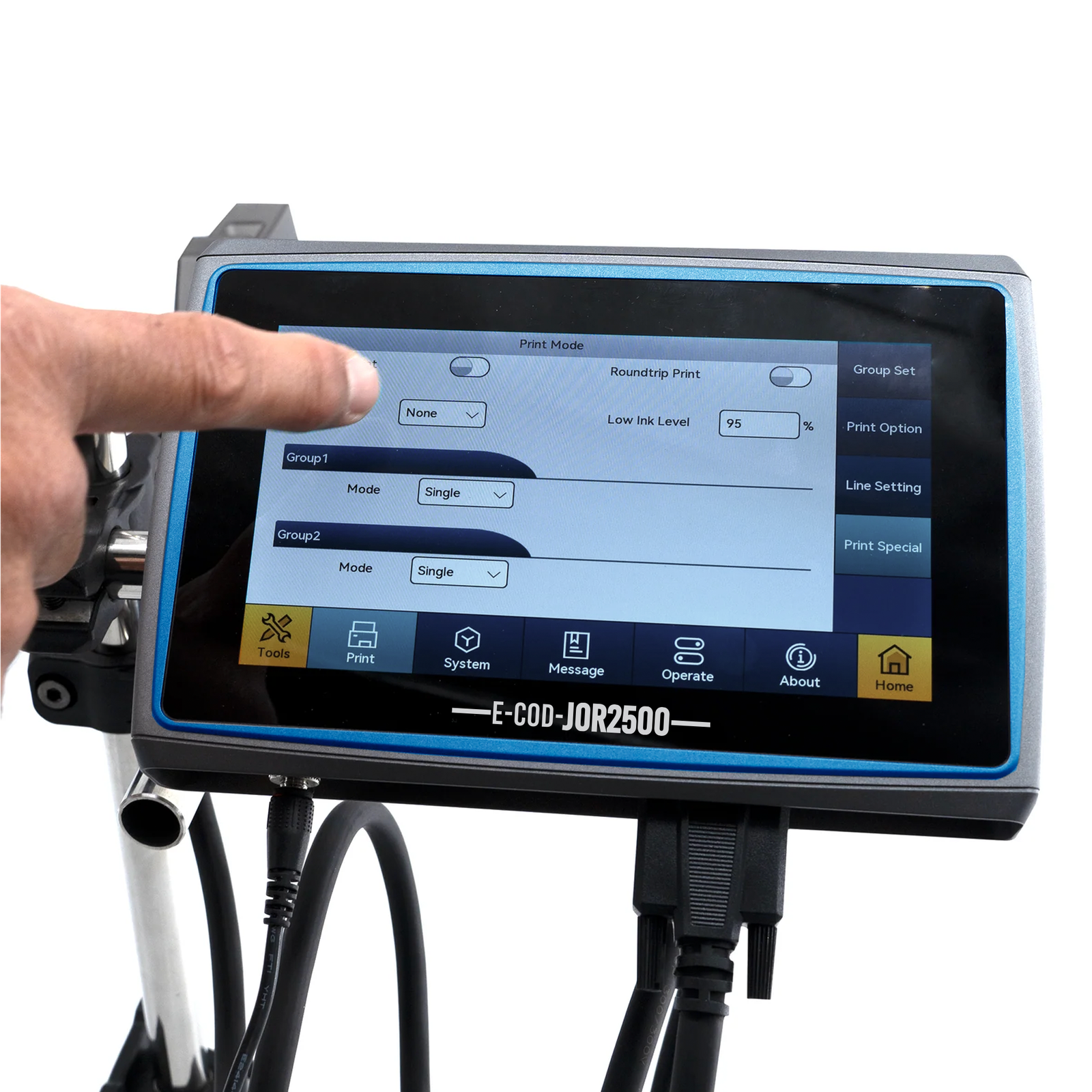 JORES TECHNOLOGIES® TIJ inkjet coder with digital touch screen