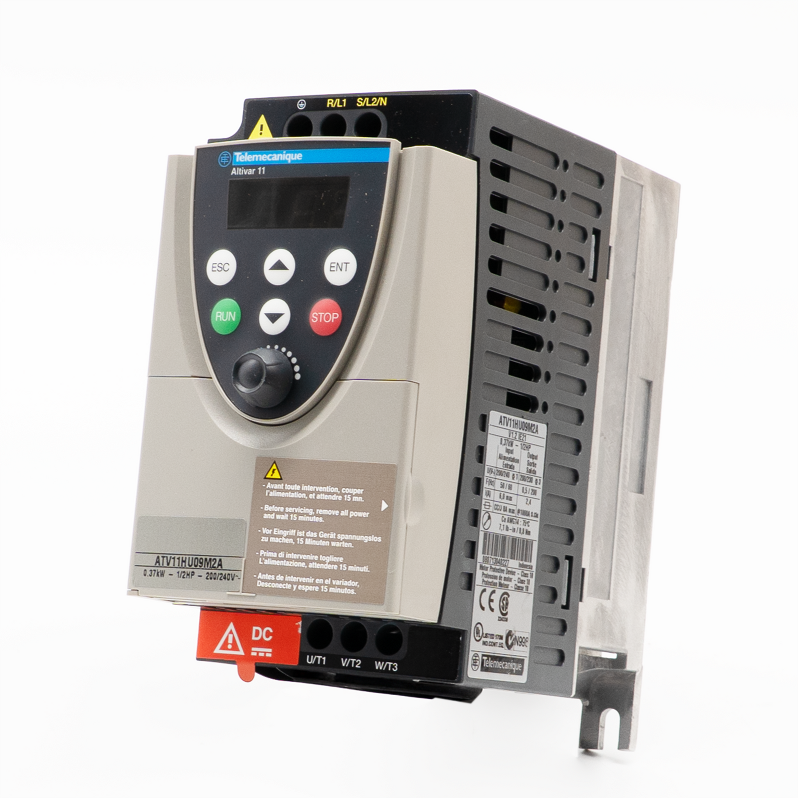 Telemecanique Altivar 11 ATV11HU09M2A VFD, 0.37 kW for E-STR-2000-P-220