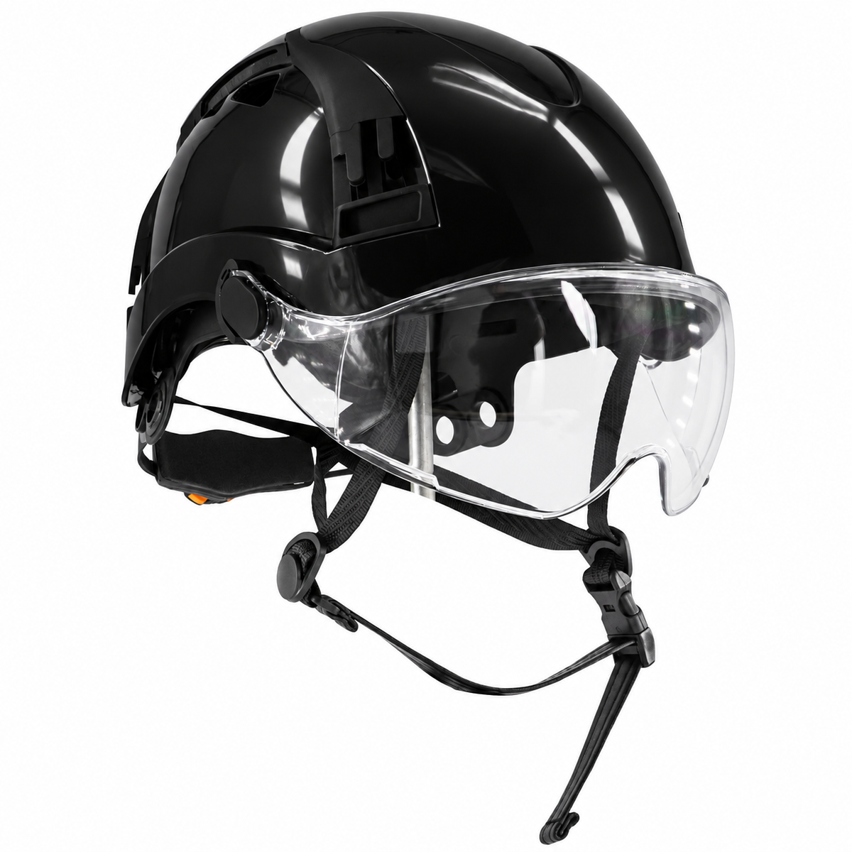 Type 2 Class C Safety Vented Helmet with Eye Visor Shield