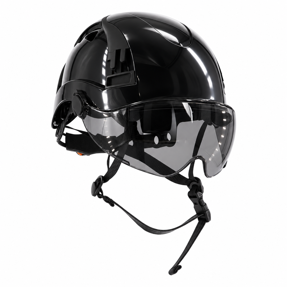 Type 2 Class C Safety Vented Helmet with Eye Visor Shield
