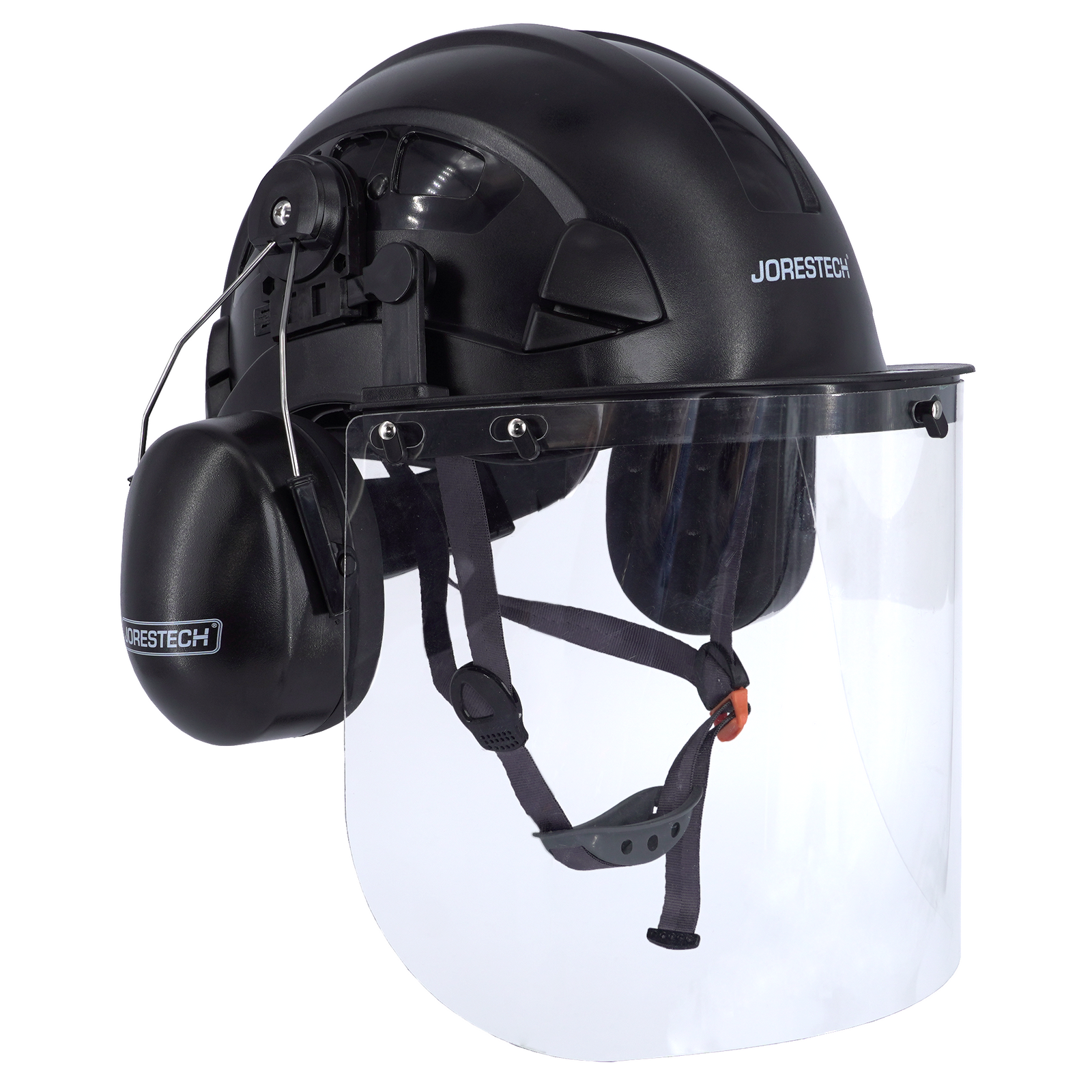 Ventilated Hard Hat with PC Face Shield and Earmuffs