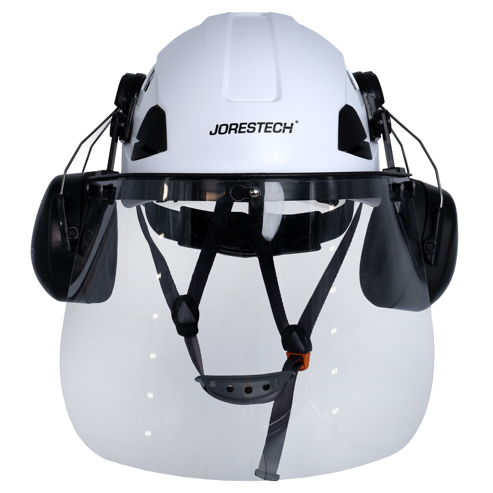 Ventilated Hard Hat with PC Face Shield and Earmuffs