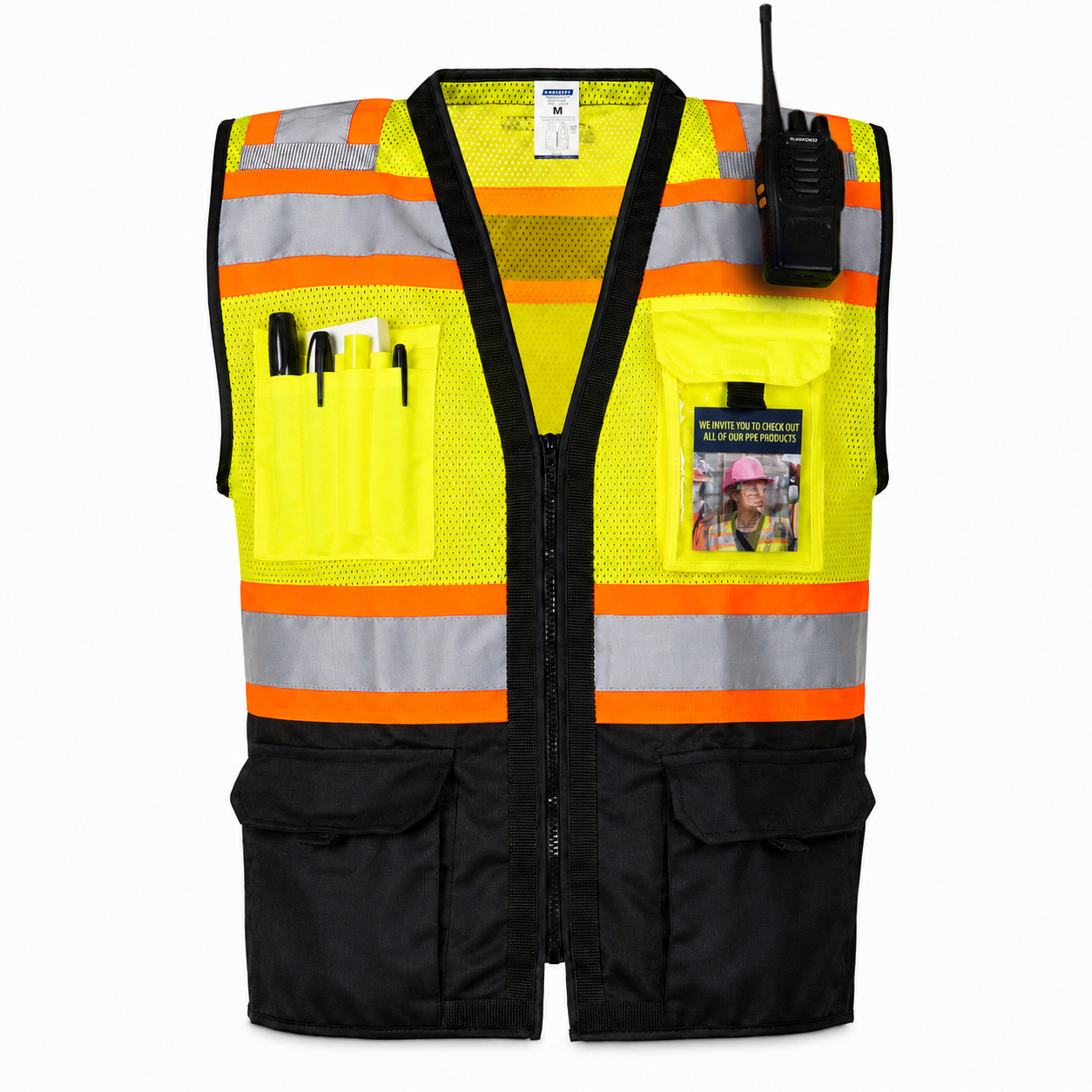 High Visibility Safety Vest Multi-Pocket Reflective Work Vest S-VL-13