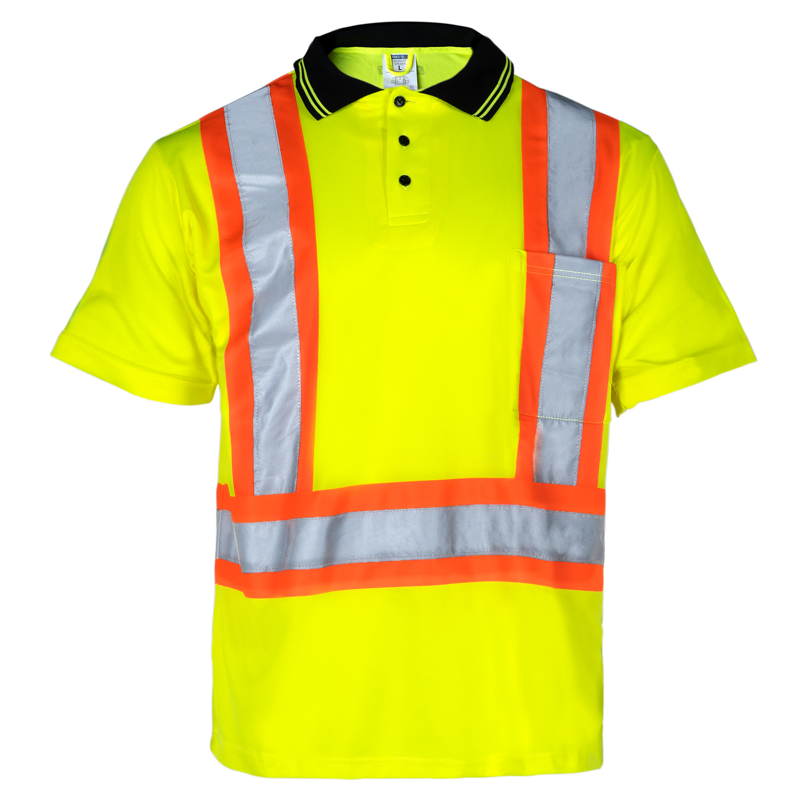 Hi-Vis Reflective Two-Tone Safety Polo Shirt