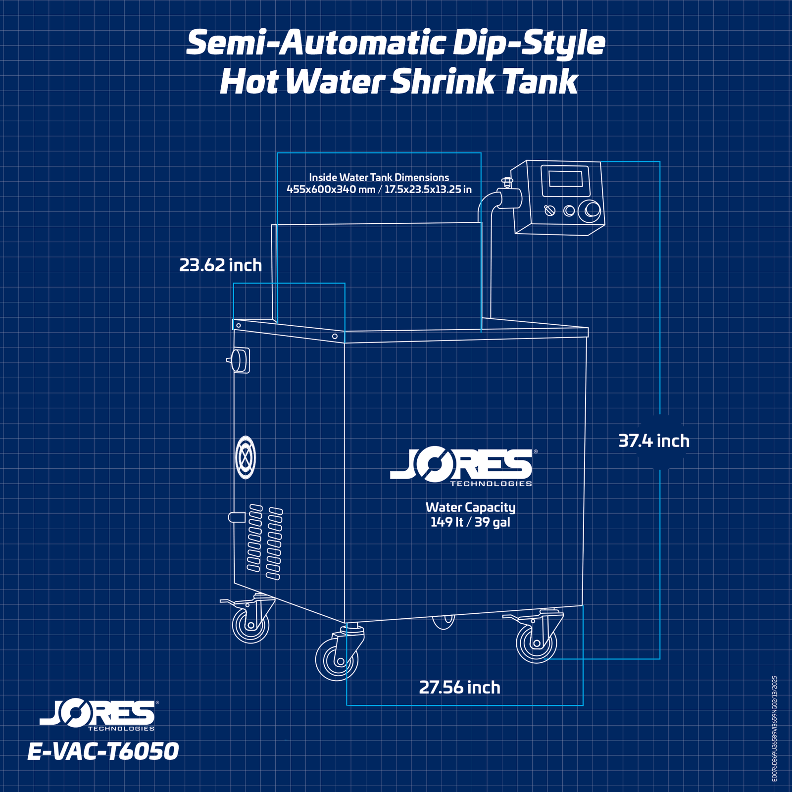 Semi-Automatic Dip-Style Hot Water Shrink Tank