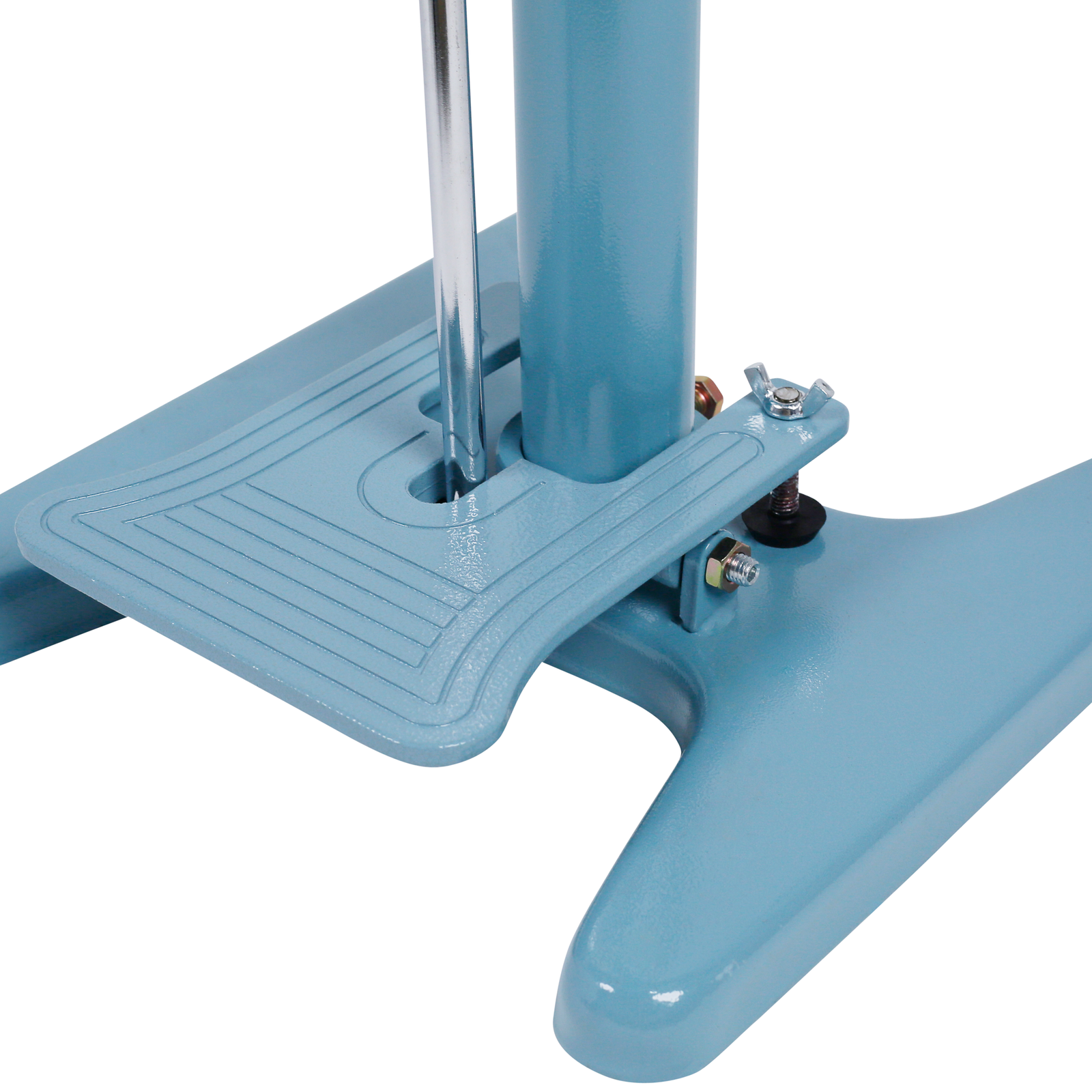closeup of the pedal of the double heat foot impulse bag sealer