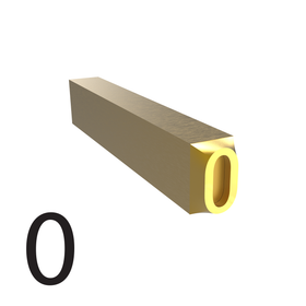 3mm hot stamp type 0 (cero) 