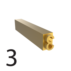 3mm type number 3 used for hot stamp printing