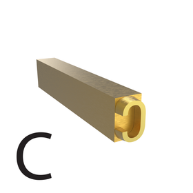 Hot stamp type letter C used for hot stamp printers