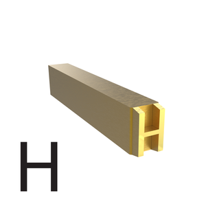 3mm type letter H used for hot stamp printing